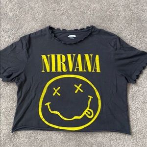 Gently Worn Cropped “Nirvana” Graphic Tee